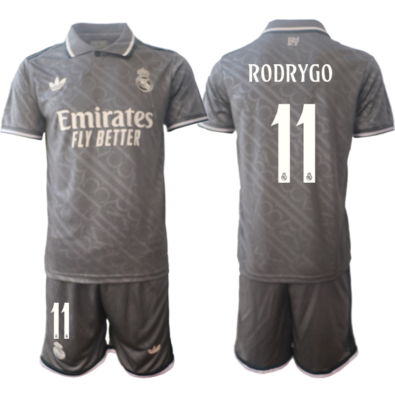 Men 2024-2025 Club Real Madrid away Grey #11 Soccer Jersey